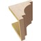Ekena Millwork 8"W x 8"D x 8"H Wide Mediterranean Rough Cedar Woodgrain TimberThane Corbel, Primed Tan CORUR08X08X08MEDRCPR - alternate 2